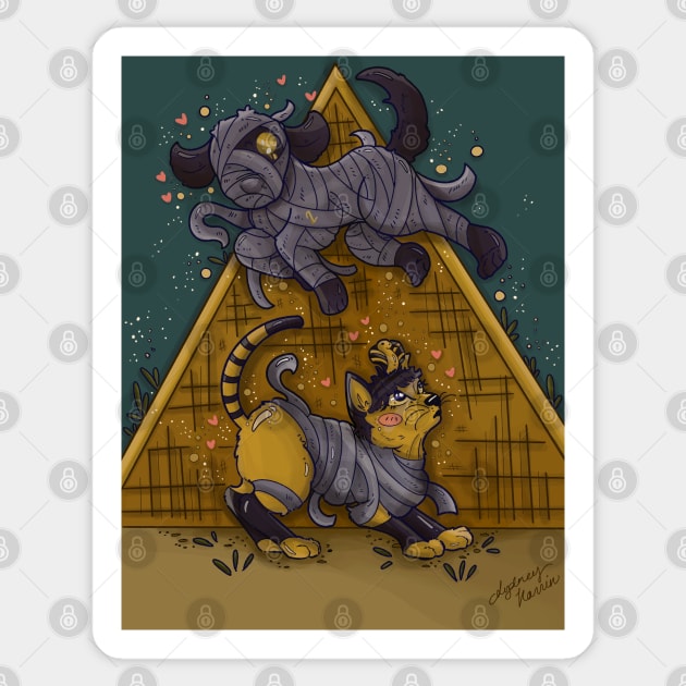 Ankha and Lucky Background Sticker by One Kidney Artist